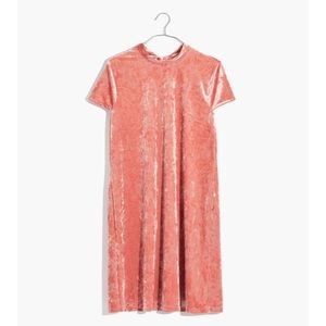 Madewell Crushed Velvet Mockneck Dress
